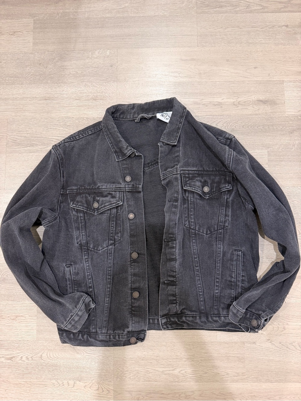 Princess Polly Black Washed Denim Trucker Jacket